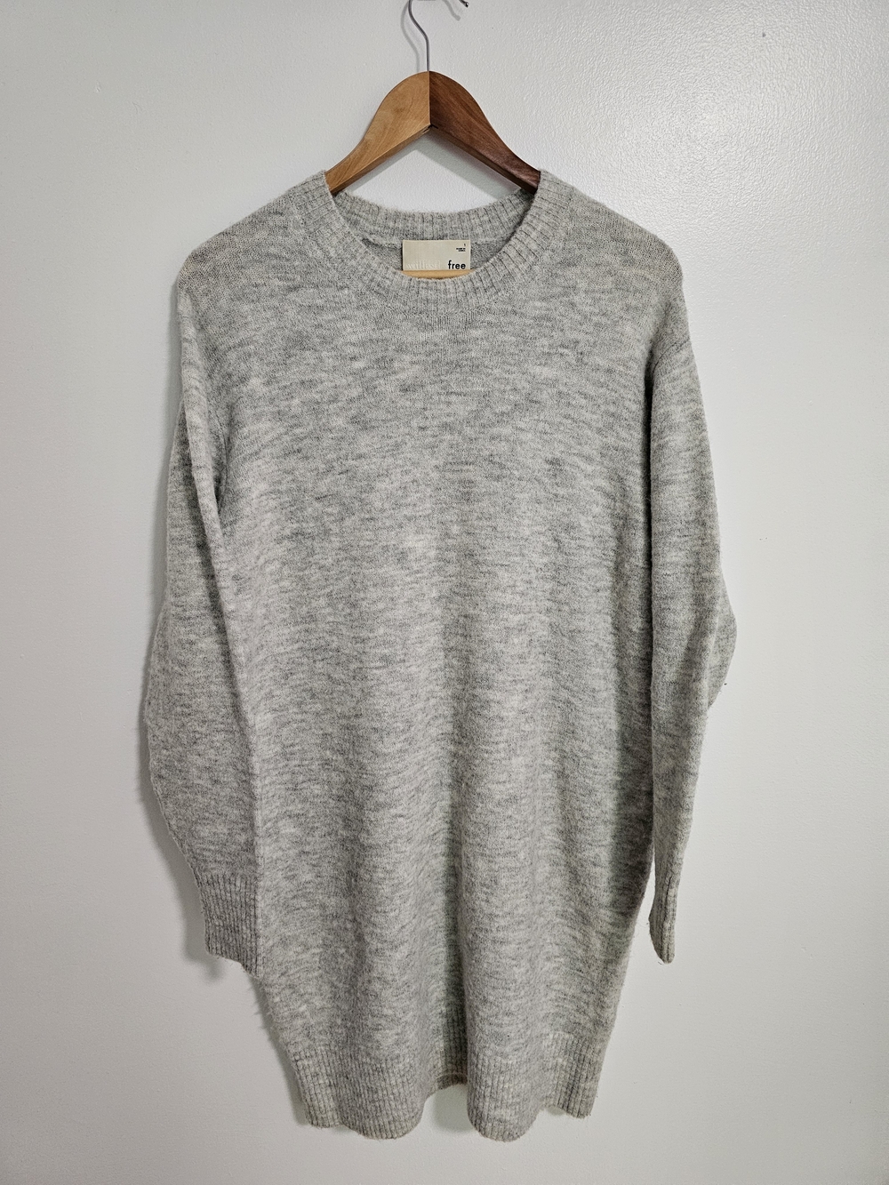 Wilfred Free Alpaca Wool Gray Sweater Dress